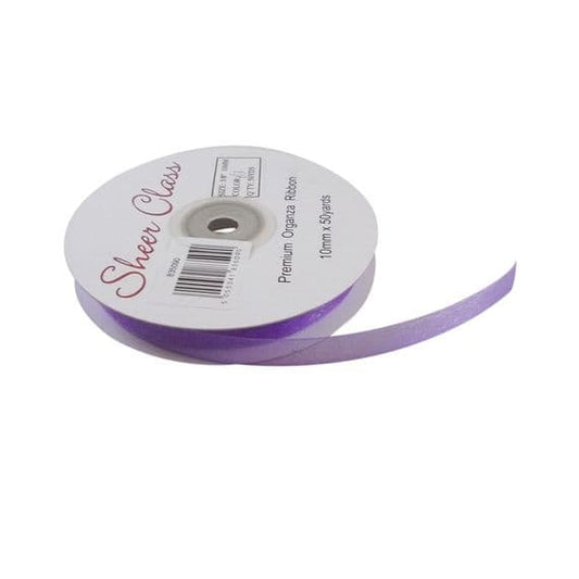 10mm Purple Organza Ribbon