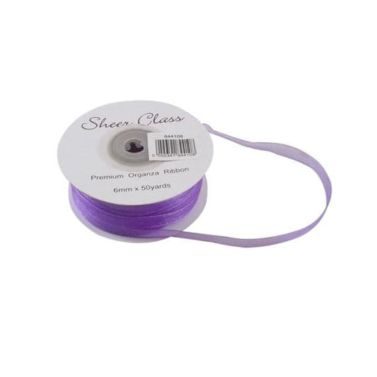 6mm Purple Luxury Organza Ribbon