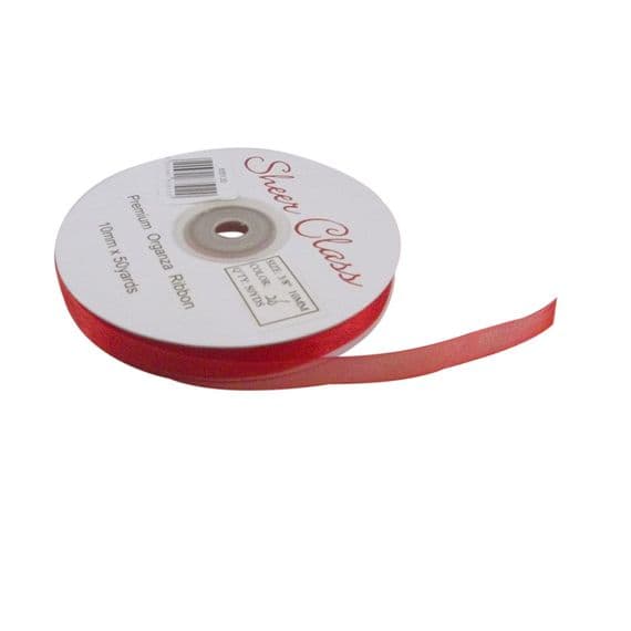 10mm Red Organza Ribbon – Chilton Range