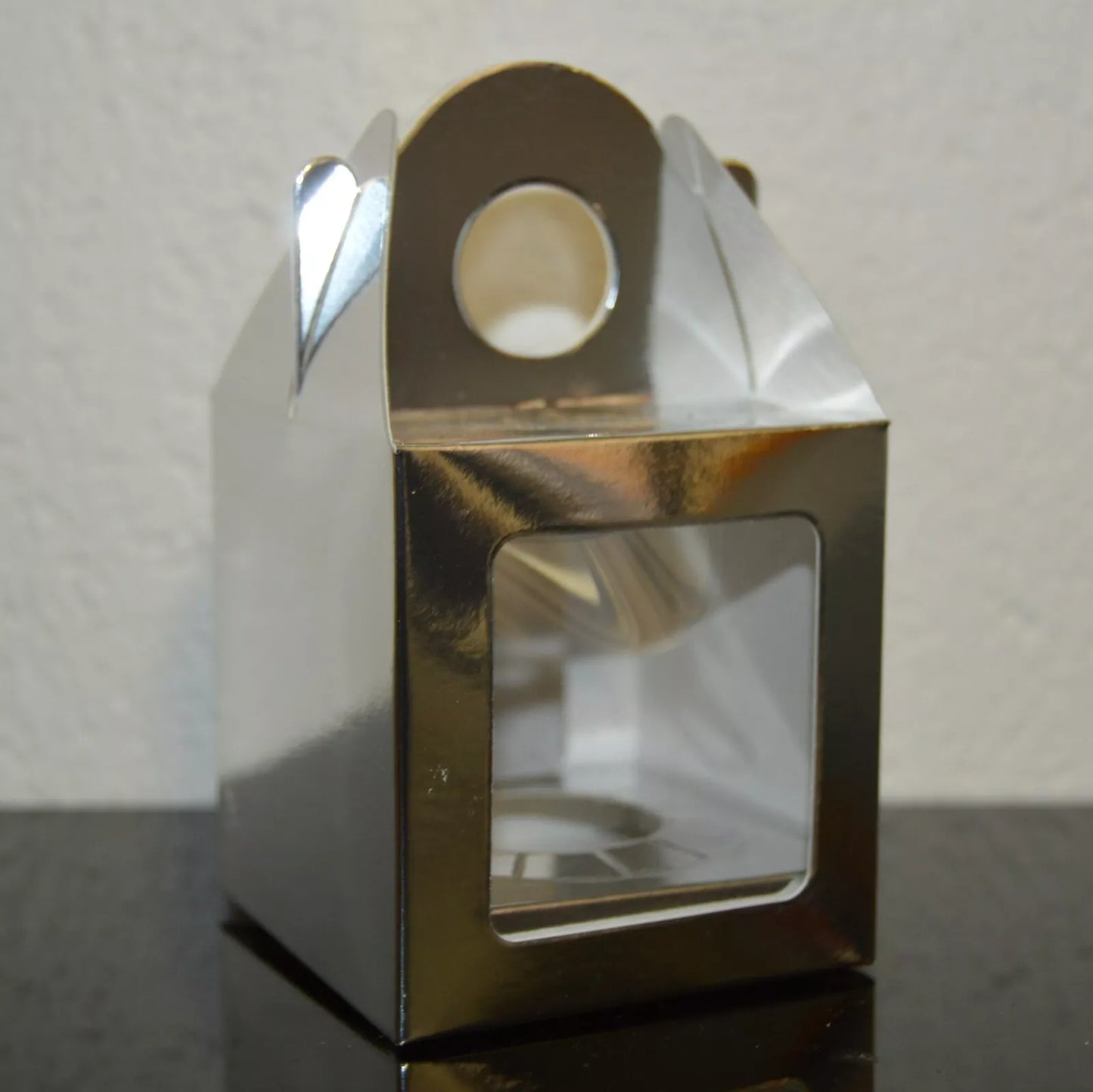 Mirror Silver Cupcake Muffin Presentation Box
