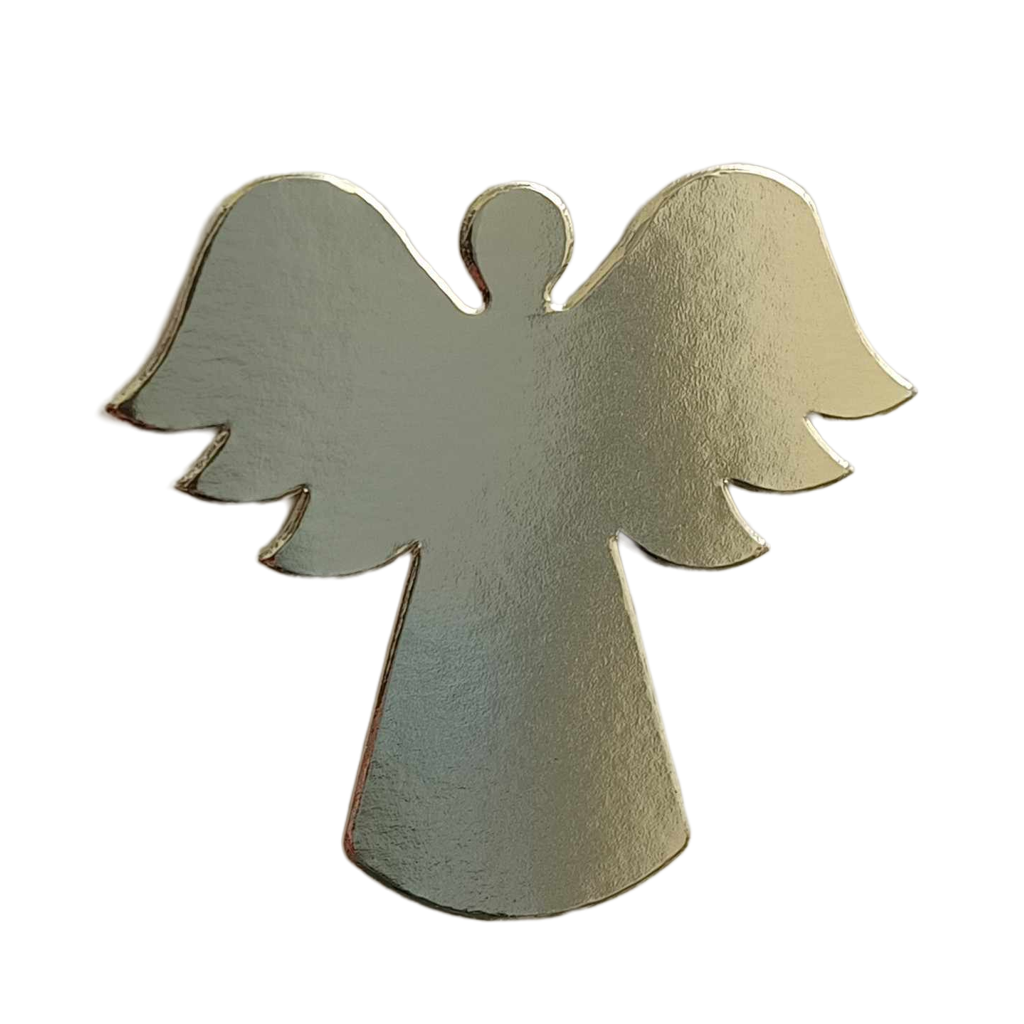 Mirror Silver Angel Xmas Card Toppers