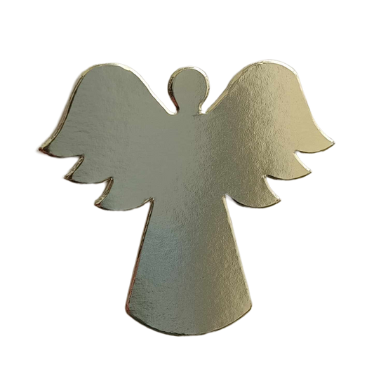 Mirror Silver Angel Xmas Card Toppers