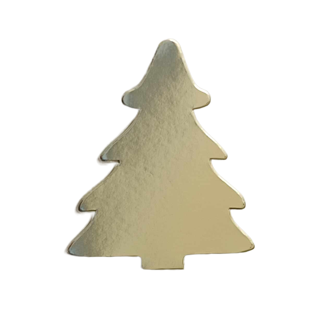 Mirror Silver Xmas Tree Card Topper