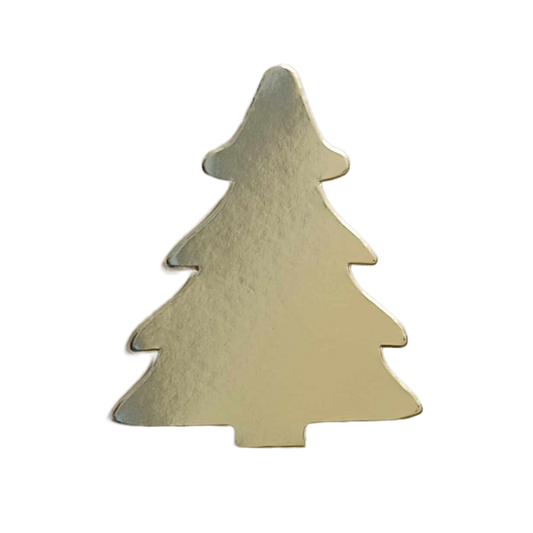 Mirror Silver Xmas Tree Card Topper