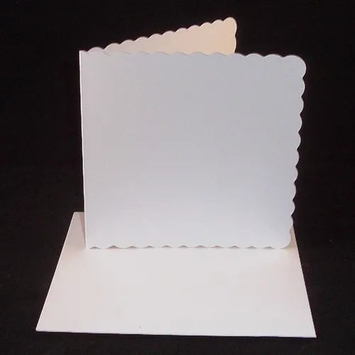 8x8 Greeting Card Blanks & Envelopes (SCALLOPED EDGE)