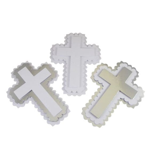 Large 3D Scalloped Cross Card Toppers