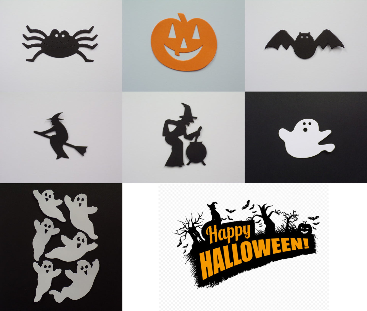 Spooky Halloween Card Toppers / Window Decorations